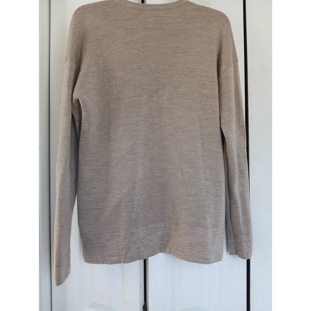 J. Mclaughlin Womens Merino Wool Button SnapDetail Sweater Top Brown Size Medium - Picture 7 of 8
